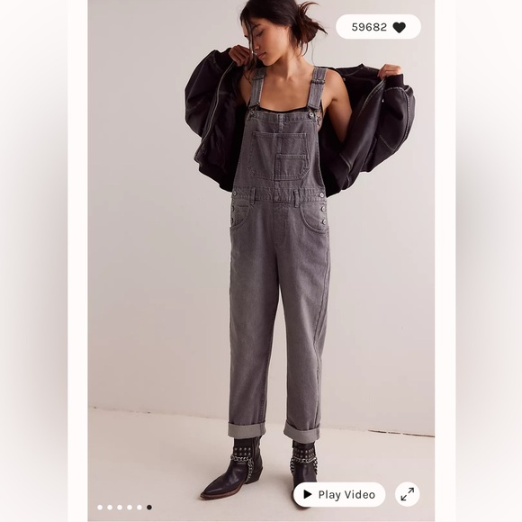FREE PEOPLE We The Free Ziggy Denim Overalls NWOT - Picture 1 of 8